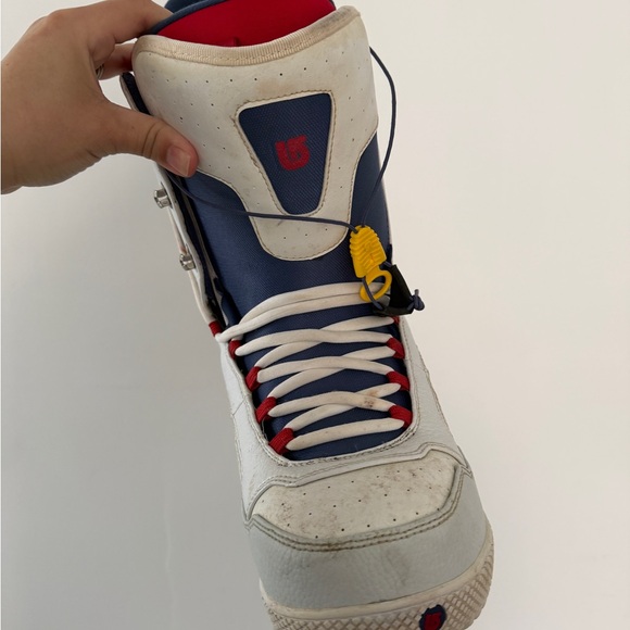 Burton Men’s 11 2009 Flex Poacher Snowboarding Boots Red White Blue - Picture 4 of 10